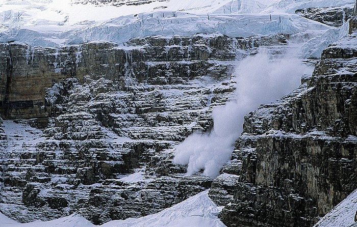 Banff National Park Blick vom Plain of the Six Glaciers: Gletscherabbruch am Mount Victoria