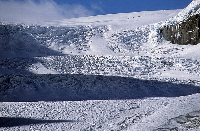 Jasper National Park Columbia Icefield: Athabasca Glacier, Icefall