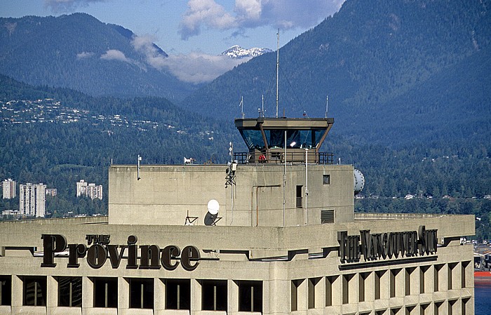 Vancouver Blick vom Lookout: Granville Square mit dem Harbour Control