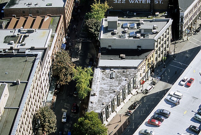 Vancouver Blick vom Lookout: Gastown Cordova Street Water Street