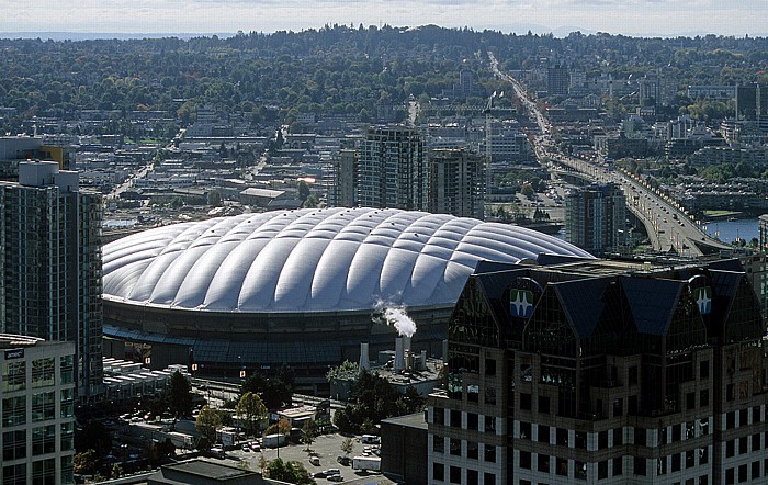 Blick vom Lookout: BC Place Stadium Vancouver