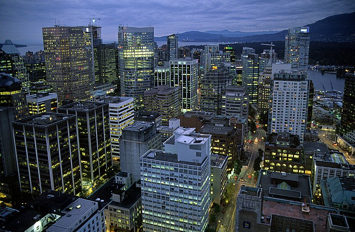 Blick vom Lookout: Downtown Vancouver
