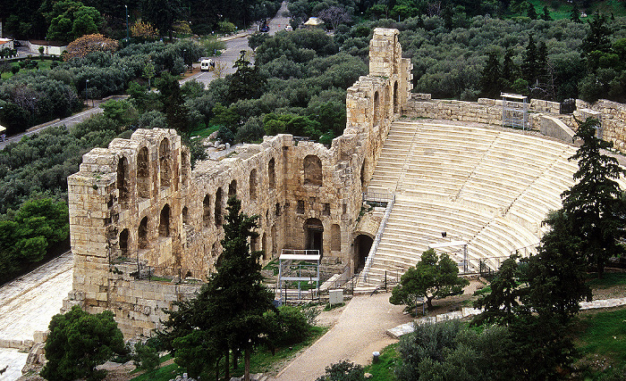 Athen Akropolis: Odeon des Herodes Atticus Ακρόπολη