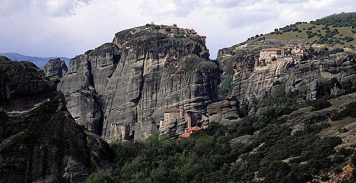 Metéora Felsen von Meteora Kloster Metamórphosis (Megálo Metéoro) Kloster Varlaám Nonnenkloster Agios Russánu