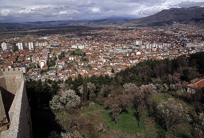 Ohrid Blick von der Festung des Zaren Samuil: Stadtbezirk Voska