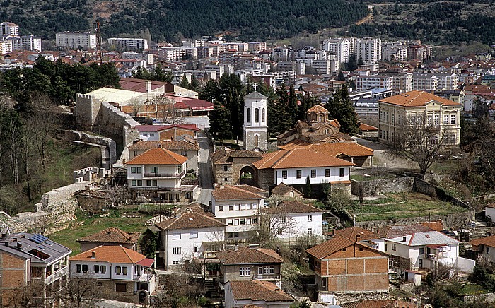 Ohrid Altstadtviertel Tvrdina mit der Kirche des Hl. Klement (Hl. Pantelejmon)