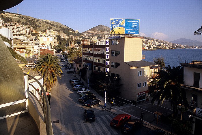 Saranda Blick aus dem Hotel Palma Mali i Lëkurësit