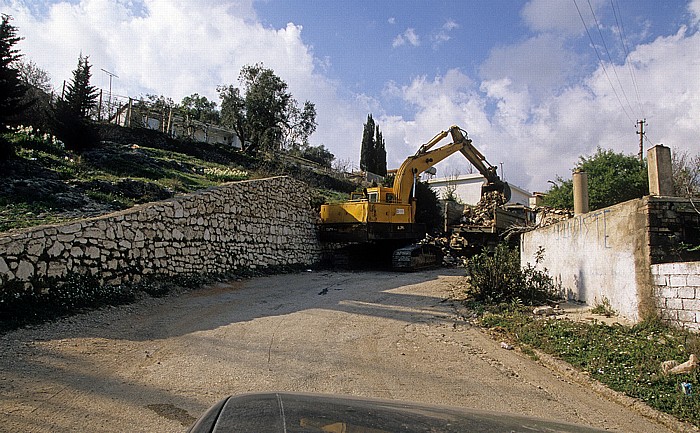 Straße Saranda - Vlora: Baustelle Albanische Riviera