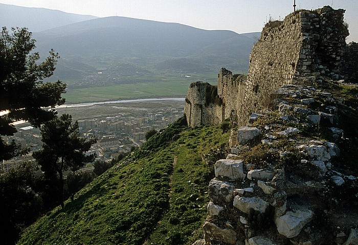 Berat Blick von der Burg (Kalaja): Osum-Tal