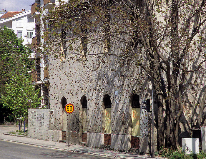 Kriegsbeschädigtes Haus Mostar