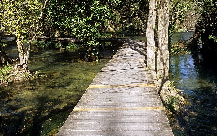 Krka oberhalb der Skradin-Wasserfälle (Skradinski buk) Nationalpark Krka