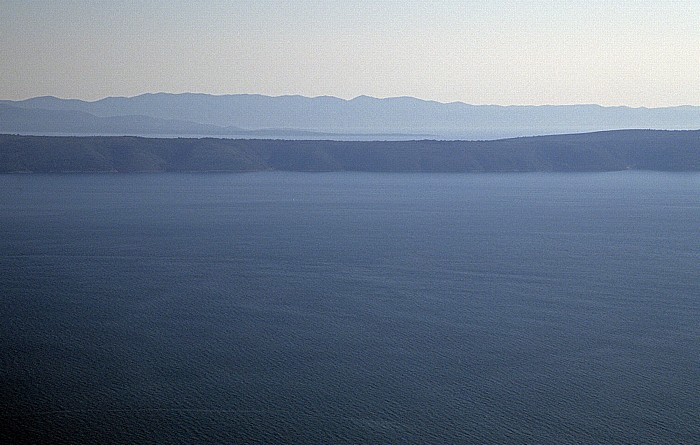 Adria mit (von vorne) der Insel Hvar, der Halbinsel Peljesac und der Insel Korcula Dalmatien
