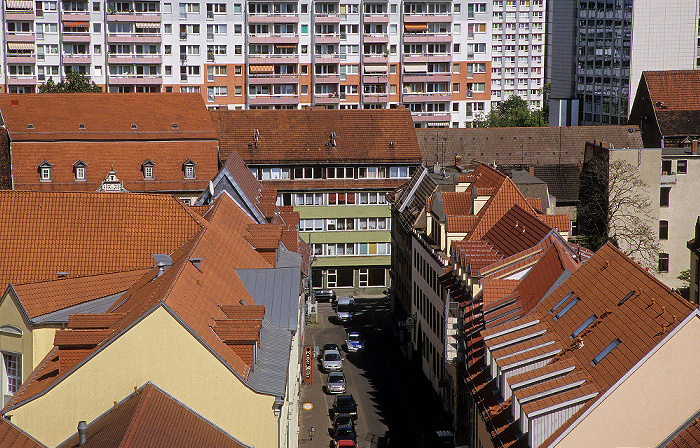 Blick von der Ägidienkirche: Futterstraße Erfurt