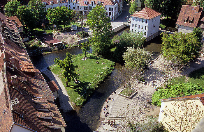 Blick von der Ägidienkirche: Krämerbrücke, Gera (Breitstrom) Erfurt