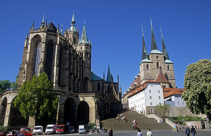 Domberg: Erfurter Dom und Severikirche (rechts) Erfurt