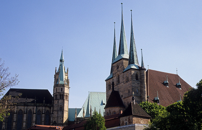Domberg: Erfurter Dom und Severikirche (rechts)