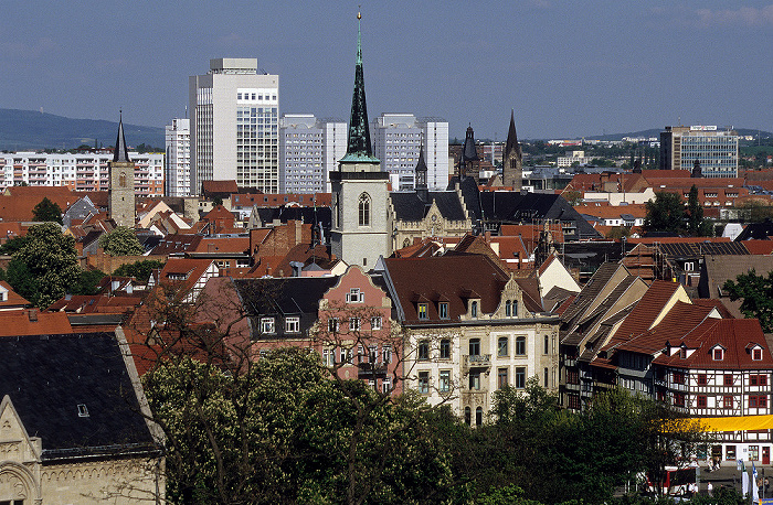 Erfurt Blick von der Zitadelle Petersberg: Allerheiligenkirche