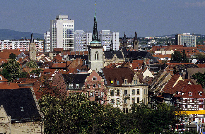 Blick von der Zitadelle Petersberg: Allerheiligenkirche Erfurt