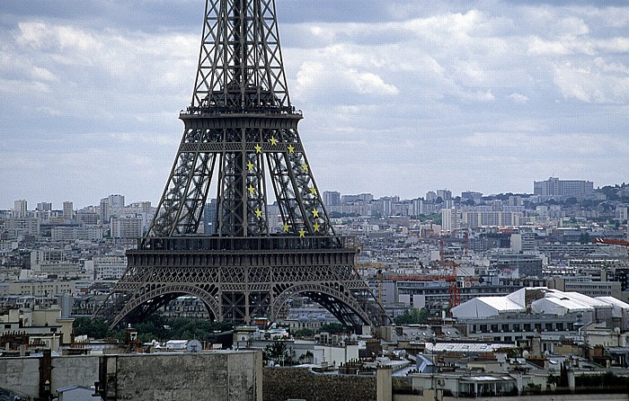 Blick vom Arc de Triomphe: Tour Eiffel (Eiffelturm) Paris