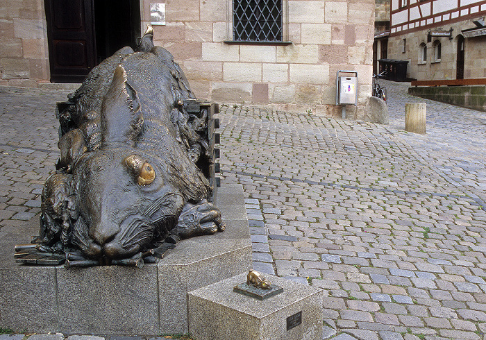 Nürnberg Tiergärtnertorplatz: Dürerhase Beim Tiergärtnertor