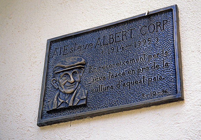 Gedenktafel für Esteve Albert i Corp Andorra la Vella