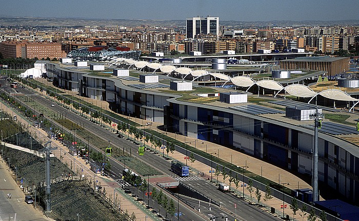 EXPO Zaragoza 2008: Blick aus dem Wasserturm (Torre del Agua) Saragossa