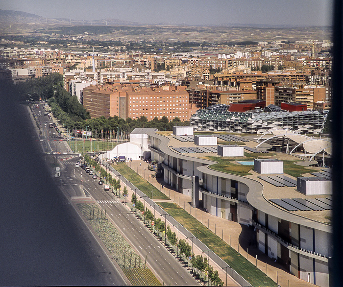 EXPO Zaragoza 2008: Blick aus dem Wasserturm (Torre del Agua) Saragossa