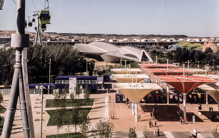 EXPO Zaragoza 2008: Blick aus der Seilbahn Saragossa