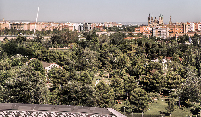 EXPO Zaragoza 2008: Blick aus der Seilbahn Saragossa