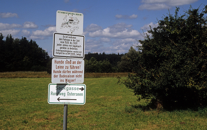 Hinweis- und Verbotsschilder Osterseen