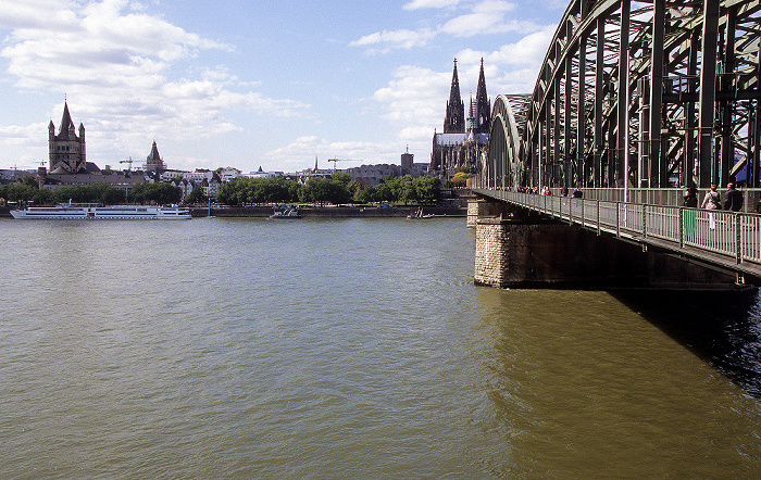 Hohenzollernbrücke, Rhein, Kölner Dom Altstadt Groß St. Martin Kölner Rathaus