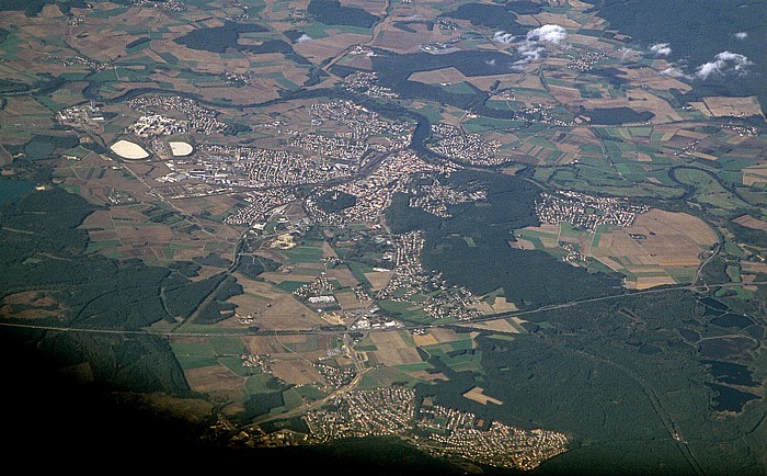 Bayern - Landkreis Schwandorf: Schwandorf Wackersdorf Luftbild aerial photo