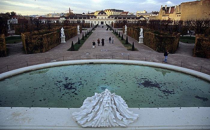 Wien Schlossanlage Belvedere: Gartenanlage, Unteres Belvedere