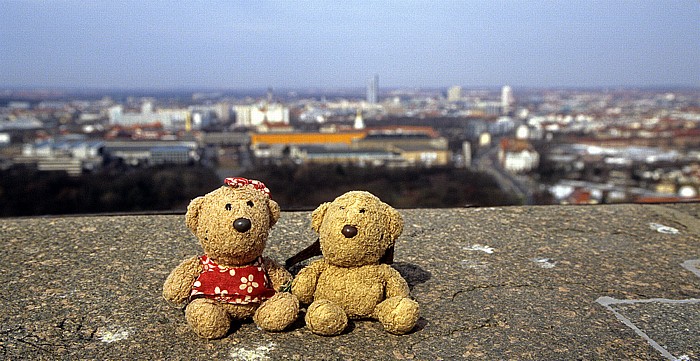 Leipzig Völkerschlachtdenkmal: Denkmalskrone: Teddine und Teddy