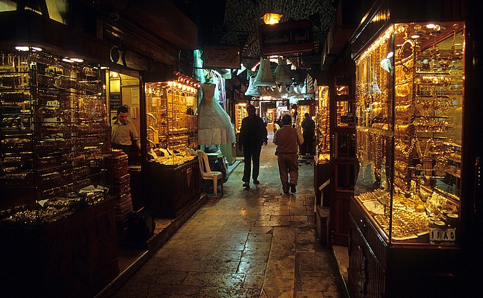 Aleppo Altstadt: Suq (Souk): Läden für Gold und Schmuck
