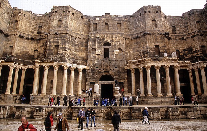 Bosra Römisches Theater (Zitadelle): Orchestra und Bühnenbau