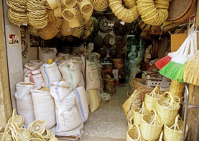 Damaskus Neustadt: Verkaufsladen für Nüsse und Körbe