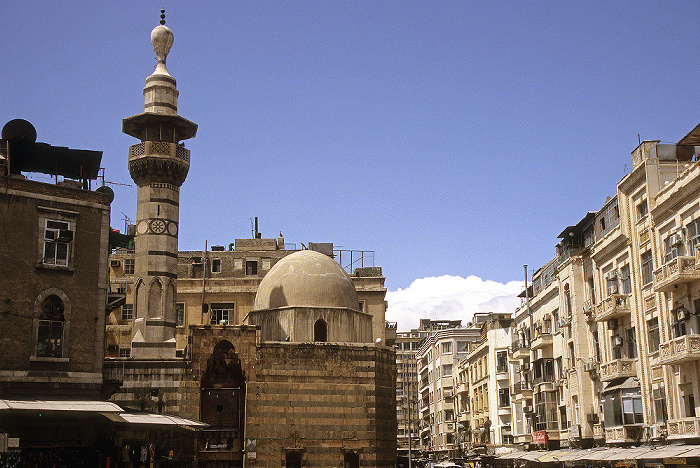 Stadtbezirk al-Kanawat: Al Thawra Street / Al Istiklal Street - al-Sanjakdar Mosque Damaskus