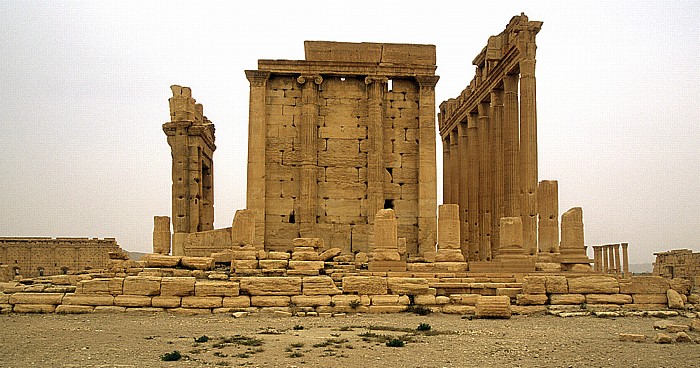 Ruinengelände: Baal-Tempel: Tempelhof, Tempel (Cella) Palmyra