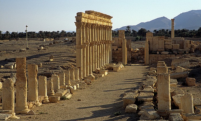 Ruinengelände: Blick vom Theater: Theaterstraße Palmyra