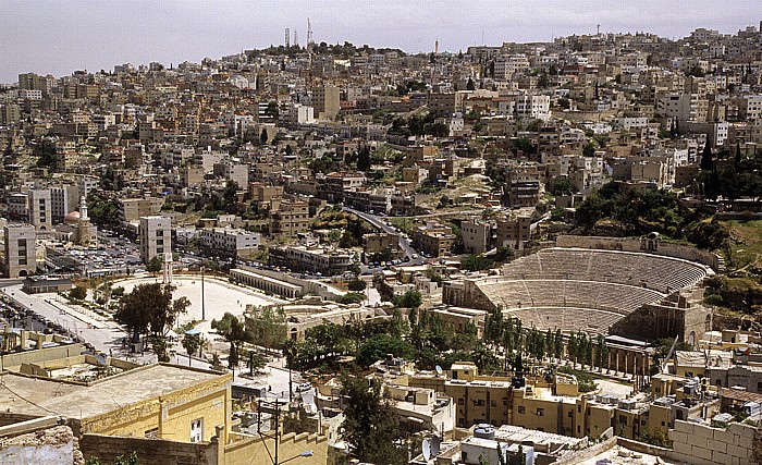 Amman Blick vom Zitadellenhügel Römisches Theater