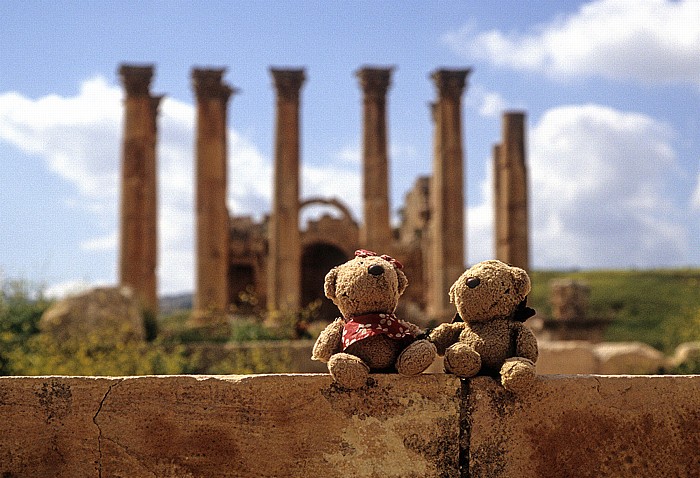 Jerash Gerasa: Artemis-Tempel: Teddine und Teddy