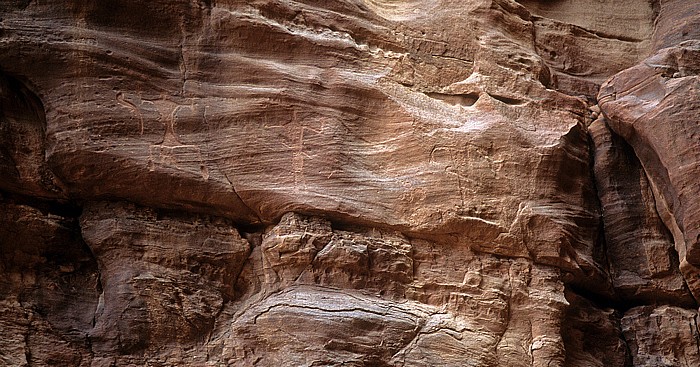 Khaz'ali Canyon: Historische Felsmalereien Wadi Rum