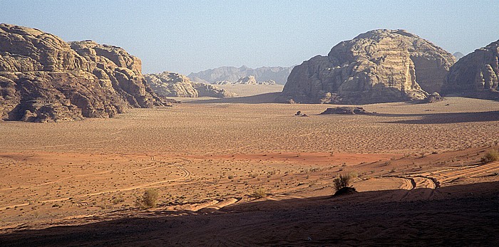 Blick in Richtung Saudi-Arabien Wadi Rum