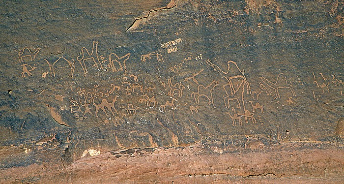 Wadi Rum Anfashieh-Inschriften
