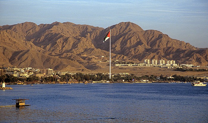 Rotes Meer (Golf von Aqaba), Flaggenmast, Arabische Halbinsel Aqaba