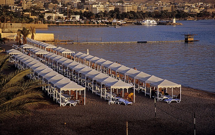 Strand des Hotel InterContinental Aqaba, Rotes Meer (Golf von Aqaba)