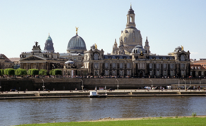Dresden Innere Altstadt: Elbe, Brühlsche Terrasse, Kunstakademie Frauenkirche Rathaus