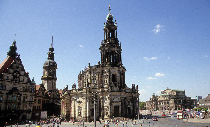 Innere Altstadt: Residenzschloss, Hausmannsturm, Katholische Hofkirche, Semperoper Dresden