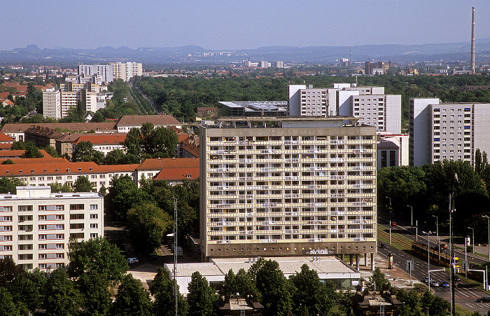 Bick von der Kuppel der Frauenkirche: Pirnaische Vorstadt Dresden